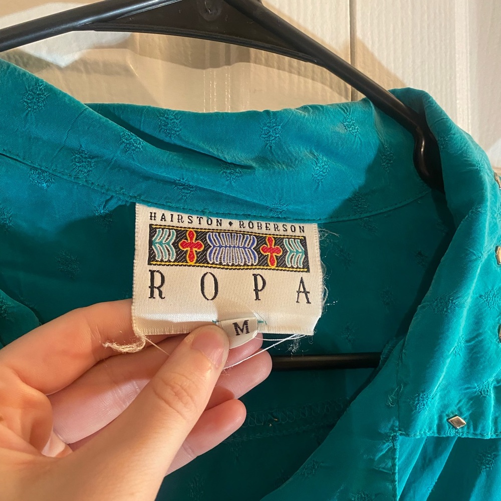 Hairston Roberson ROPA Teal Button Down